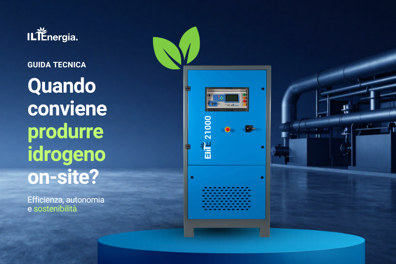 Generatore di idrogeno on-site ILT Energia per applicazioni industriali