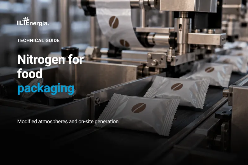 Coffee capsules packaged in sealed sachets on an industrial packaging line.